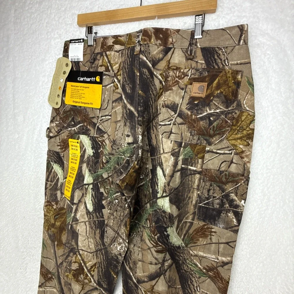 Carhartt Work Camo AP Dungaree Fit Pants Mens 38X30 B235 CAP Camo‎ NWT NOS